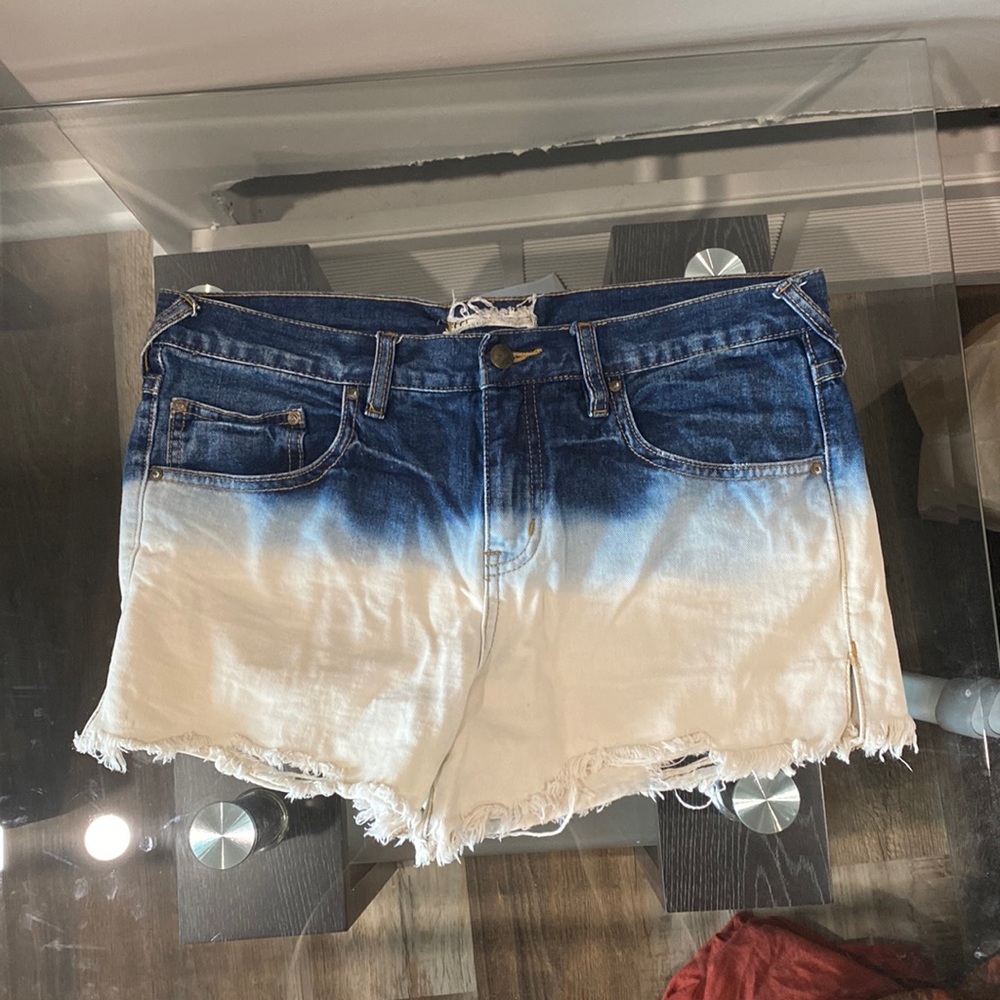Free People Ombré Jean Shorts